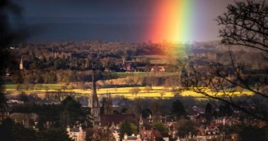Un arcoíris desde Worcestershire, Inglaterra
