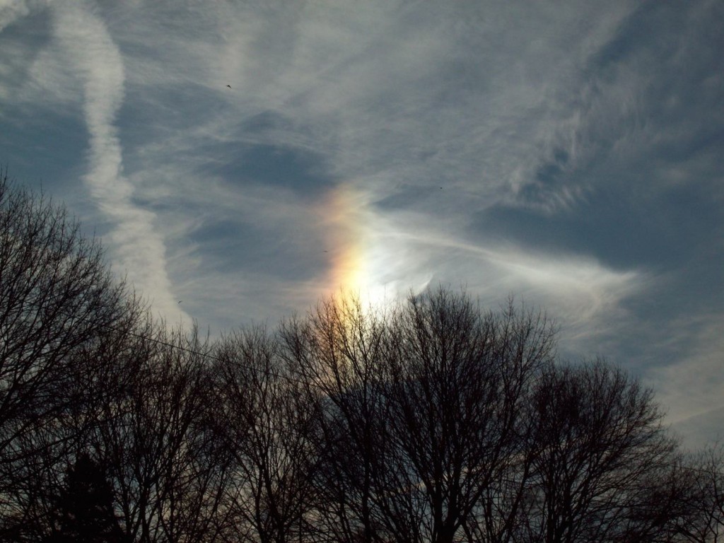 Imagen de un parhelio desde el estado de Nueva York, Estados Unidos