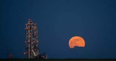 La Luna llena desde Polonia