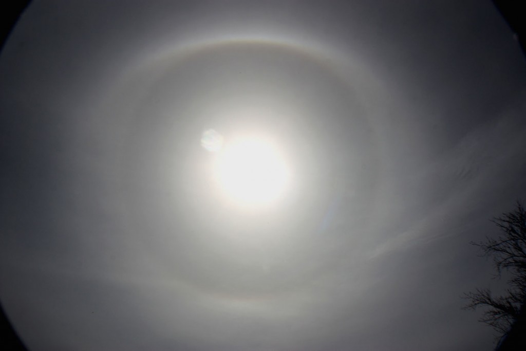 Halo solar desde Nueva Escocia, Canadá