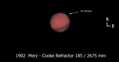 Imagen de Marte tomada desde Varese, Italia