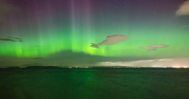 Auroras boreales desde el estado de Washington, Estados Unidos