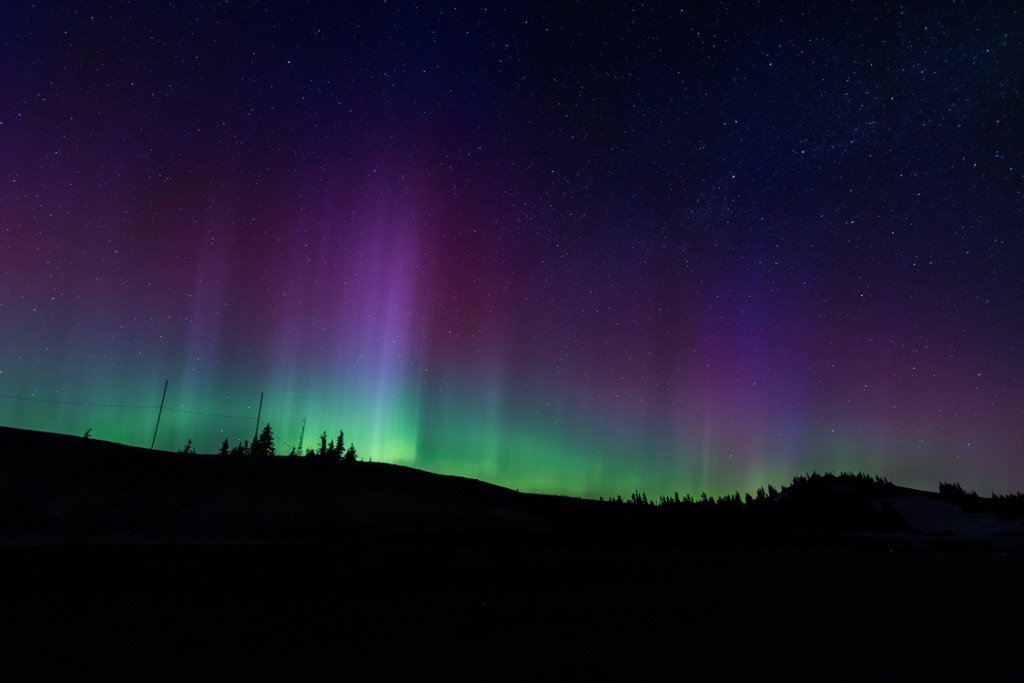 Auroras boreales desde el estado de Washington, Estados Unidos