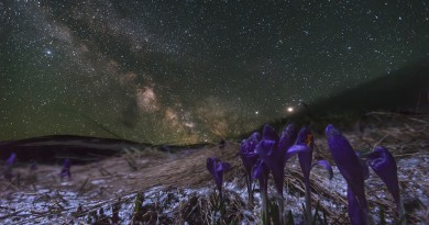 La Vía Láctea sobre los Montes Cárpatos (Ucrania)