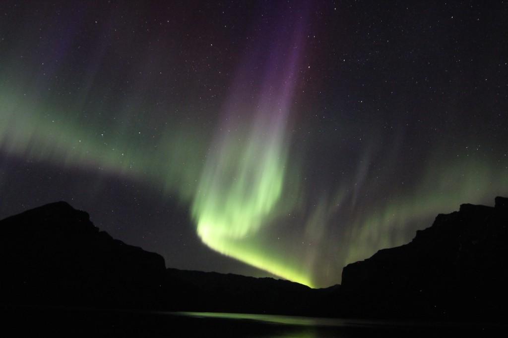 Auroras boreales desde Alberta, Canadá