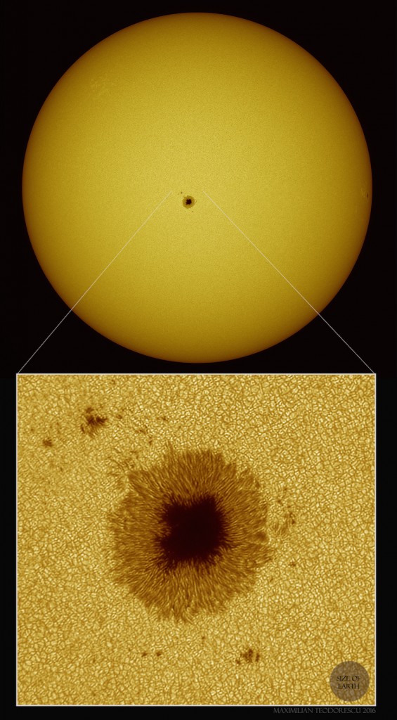 Imagen del Sol y la región activa 2546