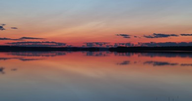 El atardecer desde Pieksämäki, Finlandia