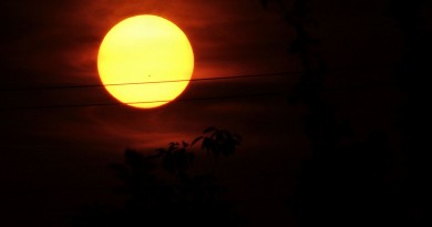 La puesta de Sol desde Szerencs, Hungría