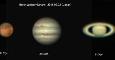 Imágenes de Marte, Júpiter y Saturno tomadas desde Japón