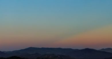 Rayos anticrepusculares desde Italia