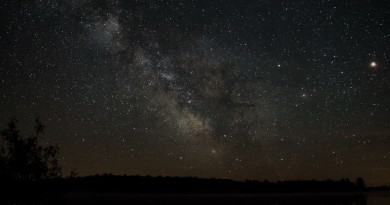 La Vía Láctea, Marte, Saturno y Antares desde Estados Unidos