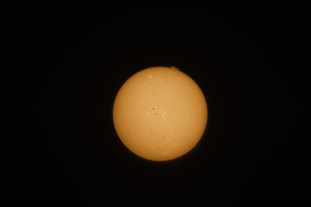 Foto del Sol y la región activa 2553 tomada desde Jalisco, México