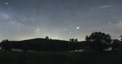 Marte, Saturno y Antares desde Hungría