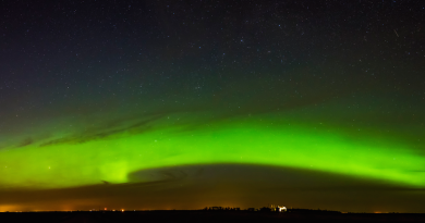 Auroras boreales desde Alberta, Canadá