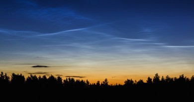 Nubes noctilucentes desde Sajonia, Alemania