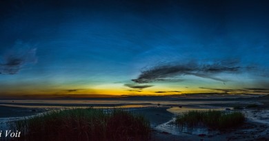 Foto de nubes noctilucentes desde Estonia