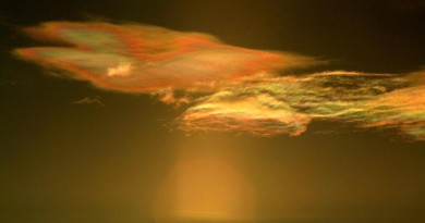 Nubes estratosféricas polares desde Sudáfrica