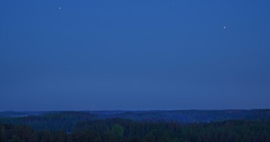 Saturno y Marte desde Finlandia