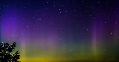 Auroras boreales desde Montana, Estados Unidos