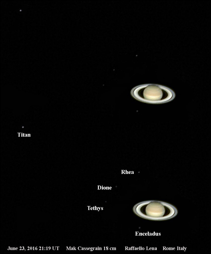 Imagen de Saturno tomada desde Italia