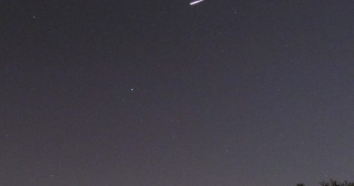 Imagen del paso de un satélite Iridium desde Carolina del Sur, EE. UU.