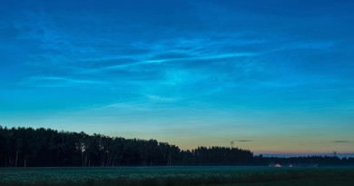 Nubes noctilucentes desde Polonia