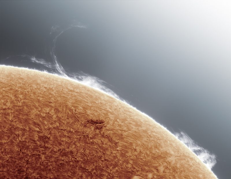 Imagen de una prominencia solar tomada el 25 de junio de 2016