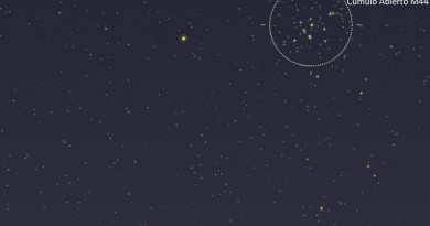 Esta noche se podrá ver la conjunción de la Luna y el Cúmulo Abierto M44