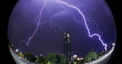 Tormenta eléctrica desde la Ciudad de Oklahoma, Estados Unidos
