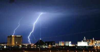 Tormenta eléctrica desde Las Vegas, Nevada (Estados Unidos)