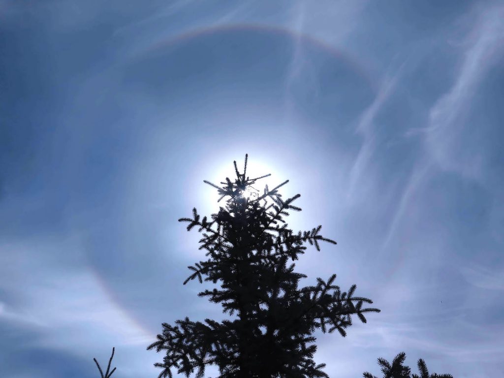 Halo solar desde Alberta, Canadá