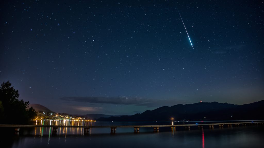 Un meteoro desde Columbia Británica, Canadá