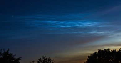 Nubes noctilucentes desde Sajonia, Alemania