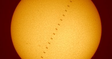 La secuencia del tránsito de la ISS frente al Sol