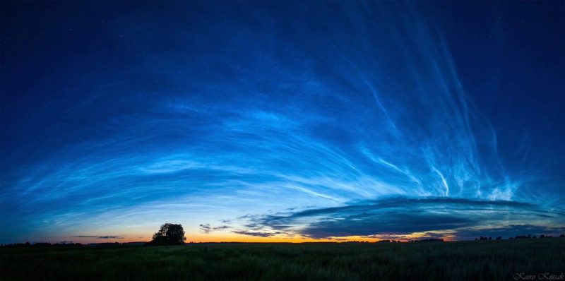 Nubes noctilucentes desde Estonia