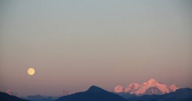 La Luna desde Ginebra, Suiza
