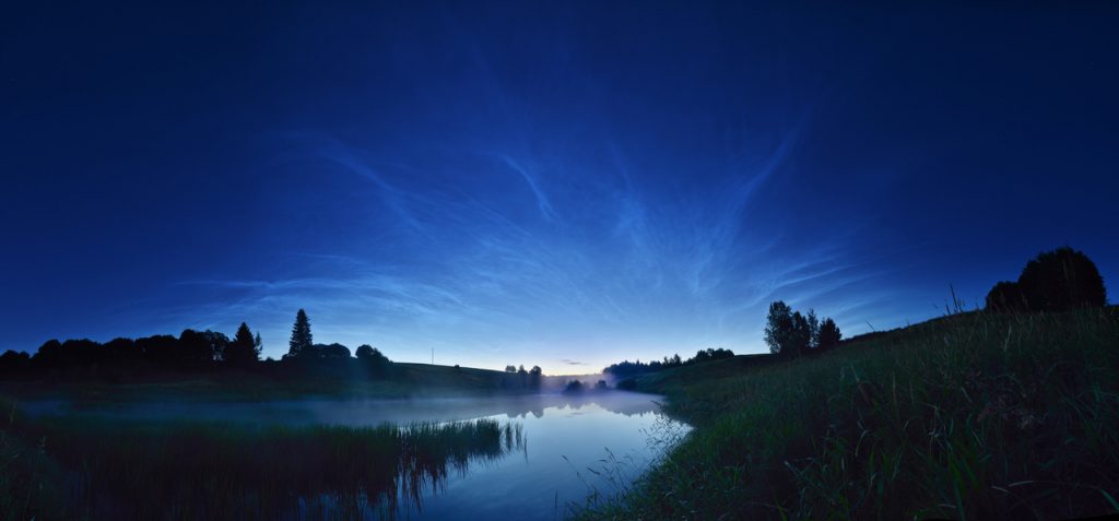 Nubes noctilucentes desde Finlandia
