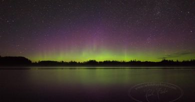 Auroras boreales desde Ontario, Canadá