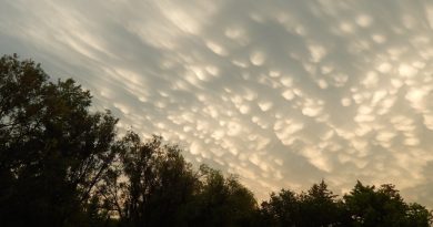 Nubes mammatus desde Manitoba, Canadá