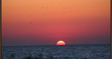 La puesta de Sol desde Bursa, Turquía