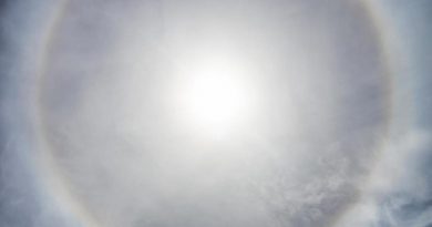 Halo solar desde Columbia Británica, Canadá