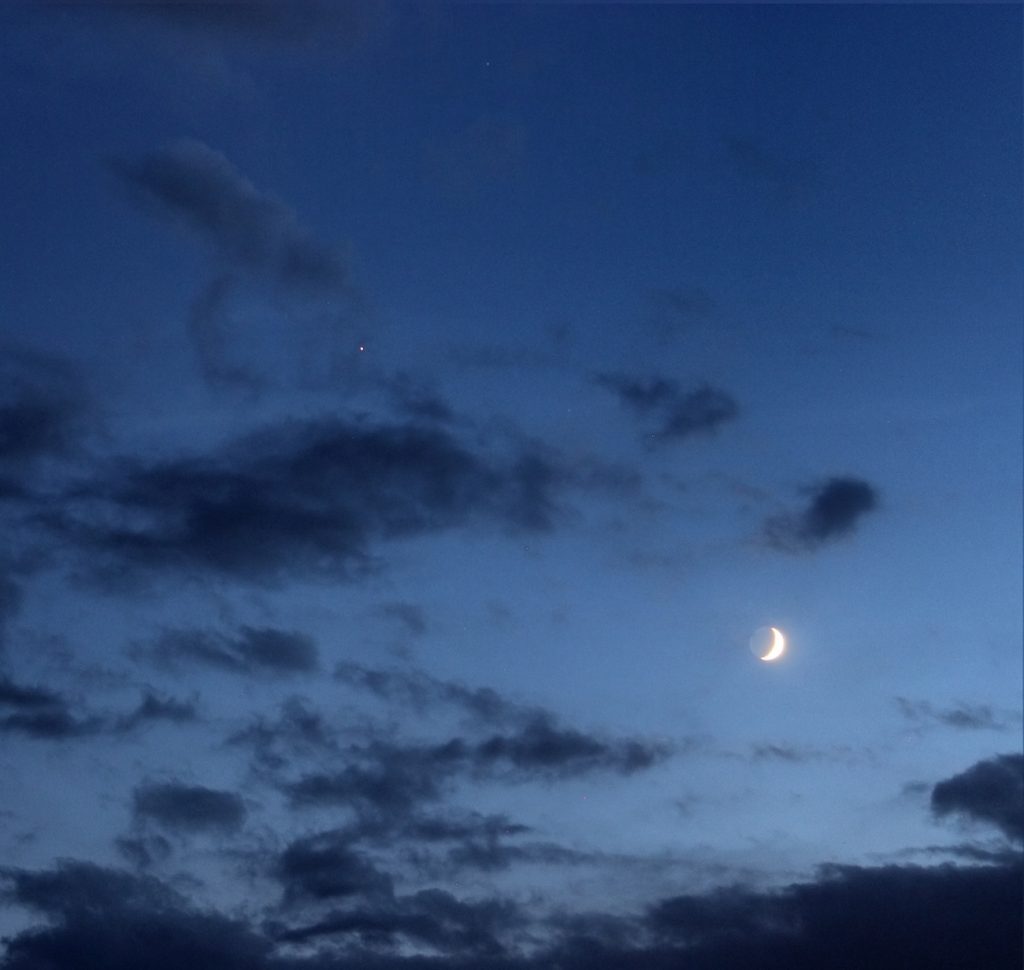 Júpiter y la Luna desde Kolozsvár, Rumanía