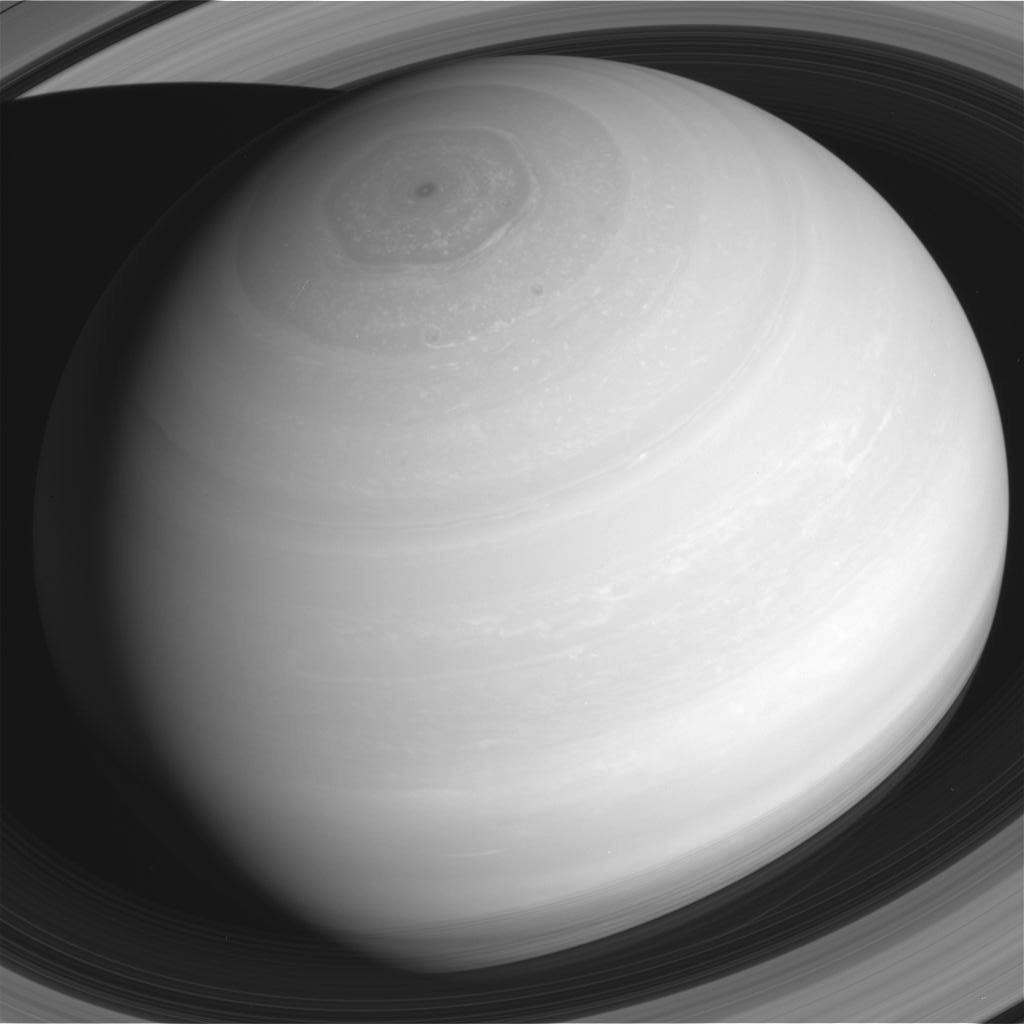 Imagen de Saturno tomada por la sonda Cassini (17-julio-2016)