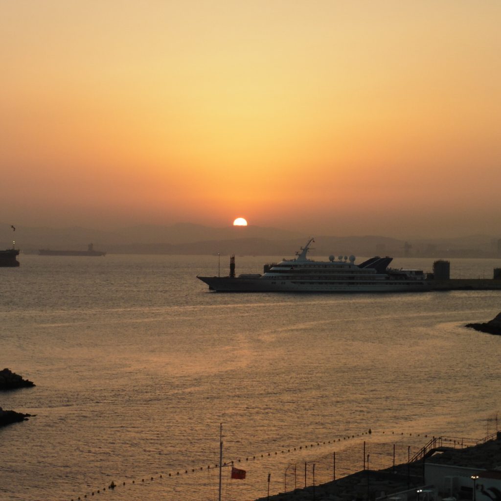 La puesta de Sol desde Gibraltar