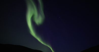 Auroras boreales desde Heydalur, Islandia