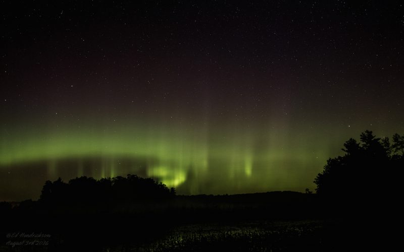 Auroras boreales desde Wisconsin, Estados Unidos