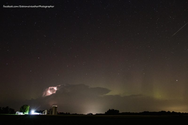 Imagen de un meteoro desde Wisconsin, Estados Unidos