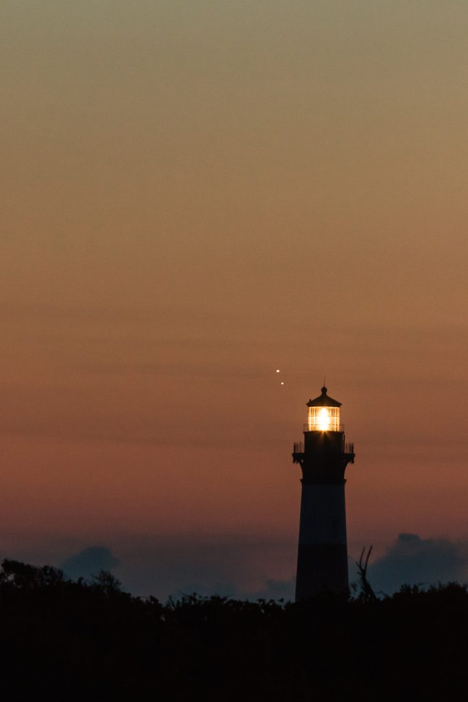 Júpiter y Venus desde Carolina del Norte, Estados Unidos