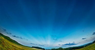 Rayos anticrepusculares desde Leicestershire, Inglaterra