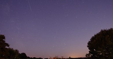 Imagen de una perseida desde Wiltshire, Inglaterra